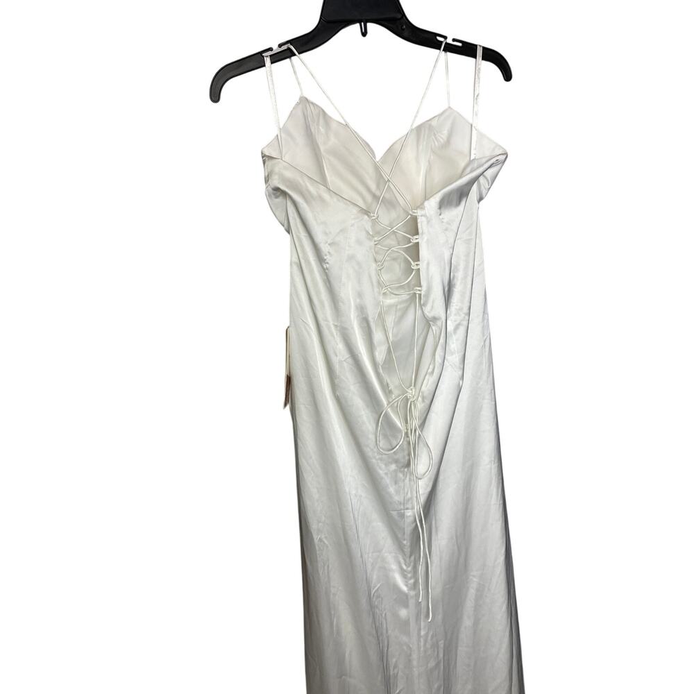 Brand New Stacees Women's Medium White ivory Wedding Maxi Dress Gown Prom - Picture 4 of 7